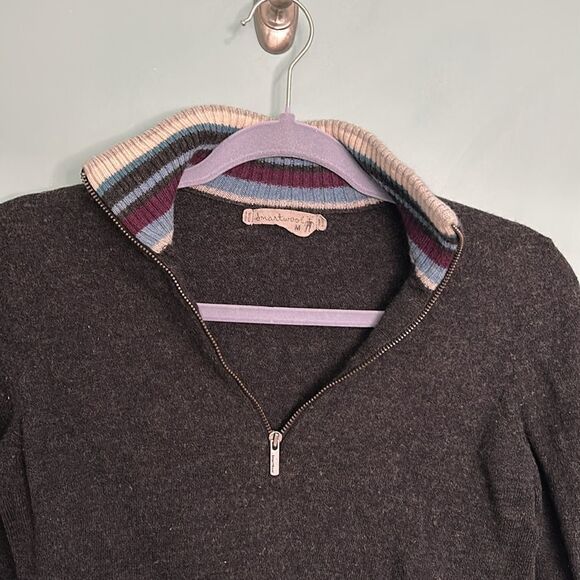 Smartwool Striped Quarter Zip Sweater - Picture 3 of 7
